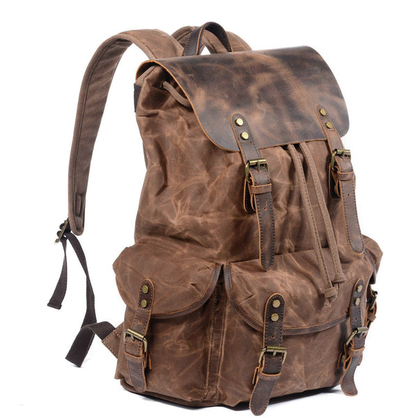 Canvas Leather Backpack |