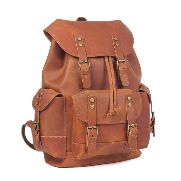 Leather Travel Backpack |