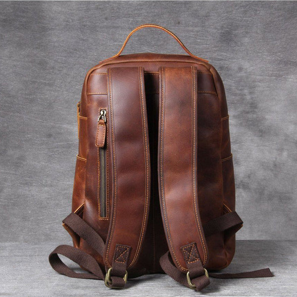 Tan Leather Backpack |