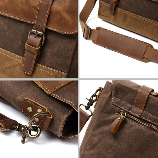 Waxed Canvas Messenger Bag |