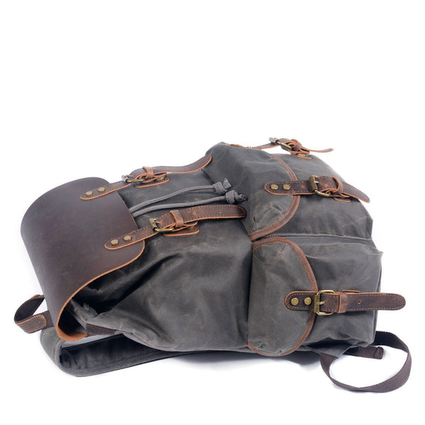 Canvas Leather Backpack |