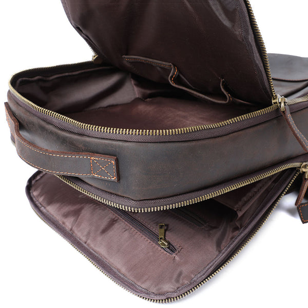 Leather Laptop Rucksack |