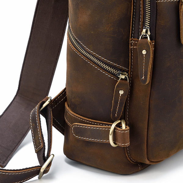 Leather Rucksack Backpack |