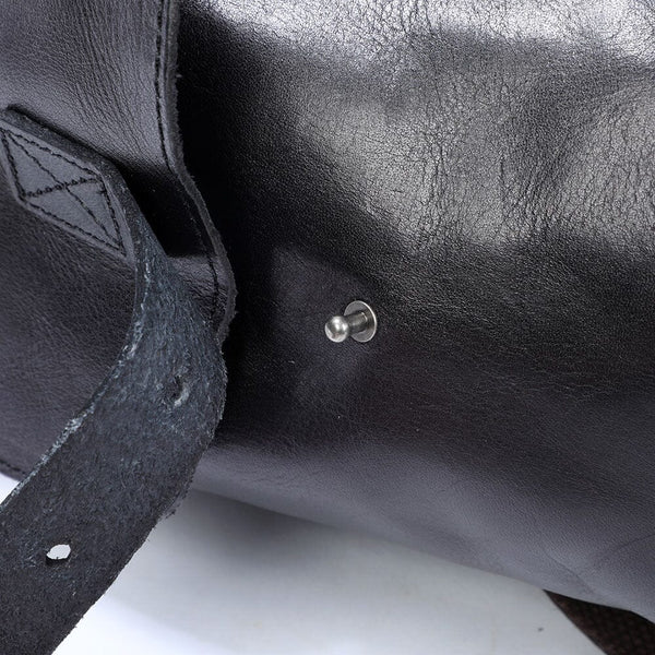 Small Black Leather Backpack | 