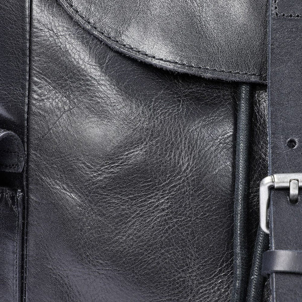 Small Black Leather Backpack | 