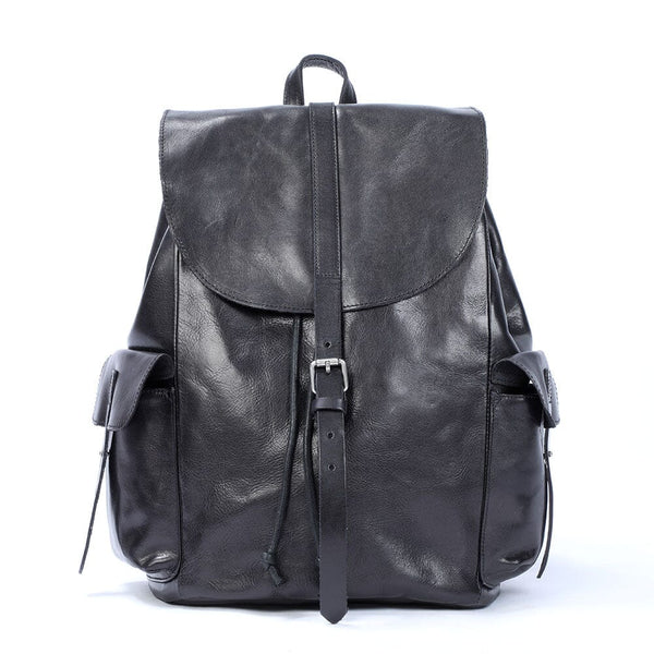 Small Black Leather Backpack | 