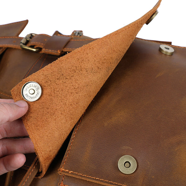 Brown Leather Backpack |