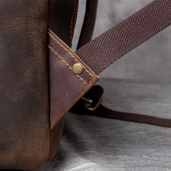 Tan Leather Backpack |