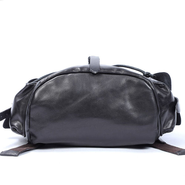 Small Black Leather Backpack | 