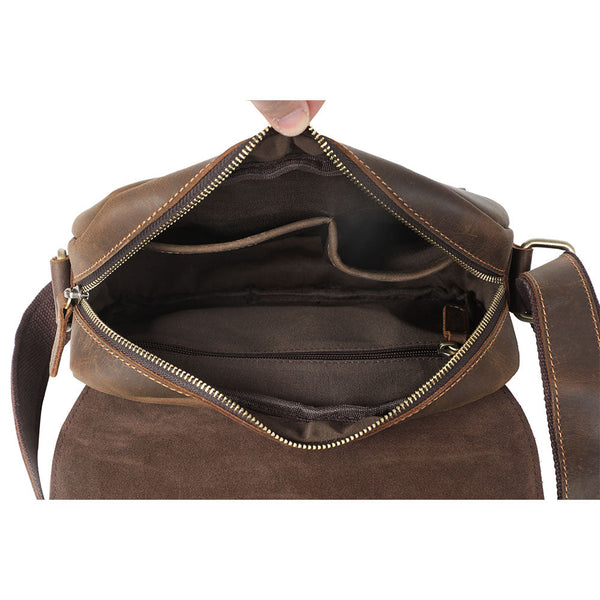 Small Leather Messenger Bag |