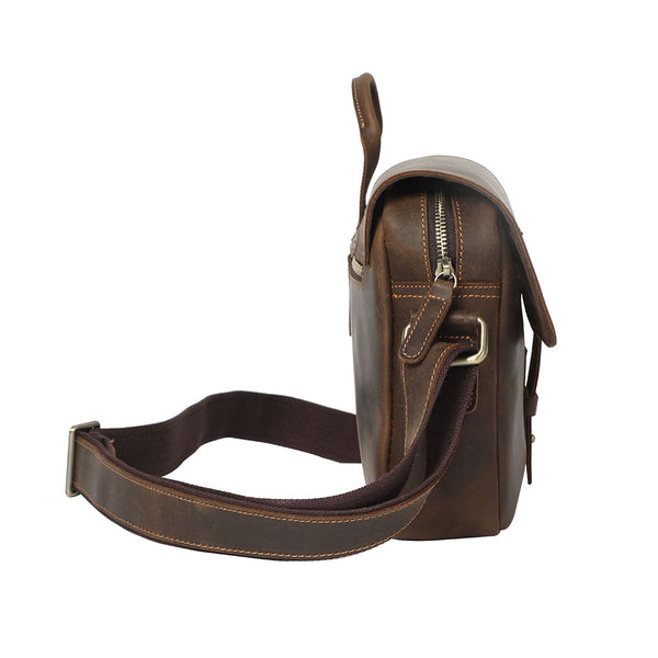 Small Leather Messenger Bag |