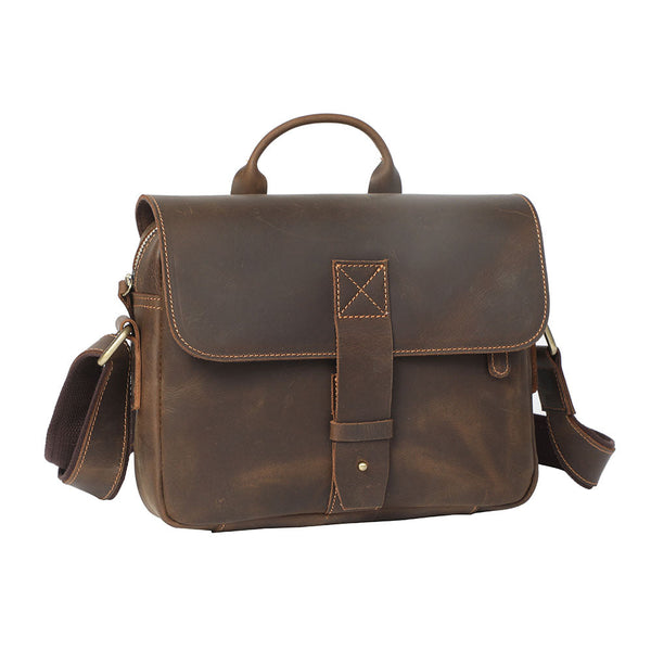 Small Leather Messenger Bag |