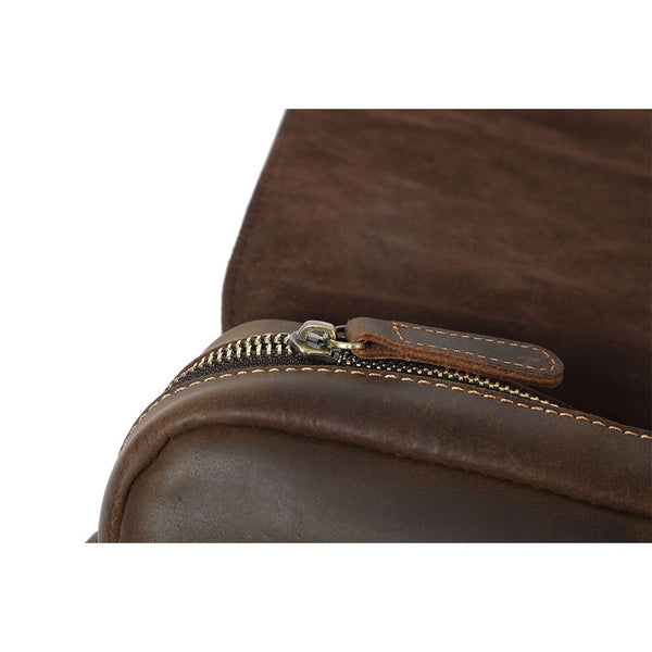 Small Leather Messenger Bag |