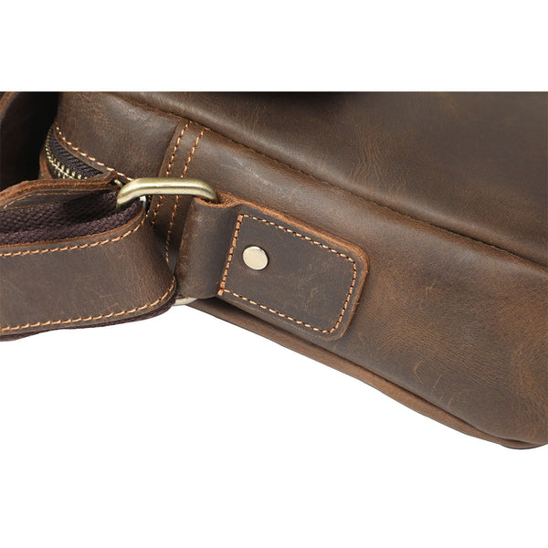 Small Leather Messenger Bag |