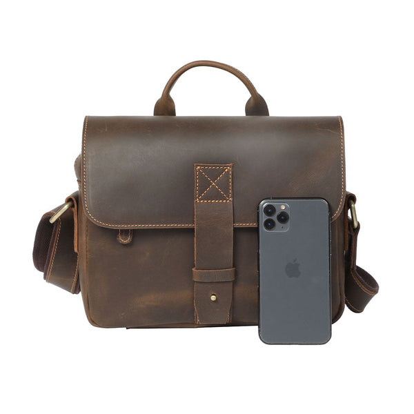 Small Leather Messenger Bag |