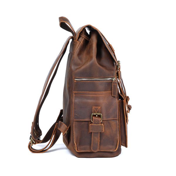 Brown Leather Backpack |