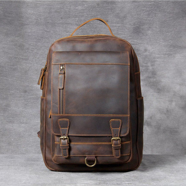 Tan Leather Backpack |