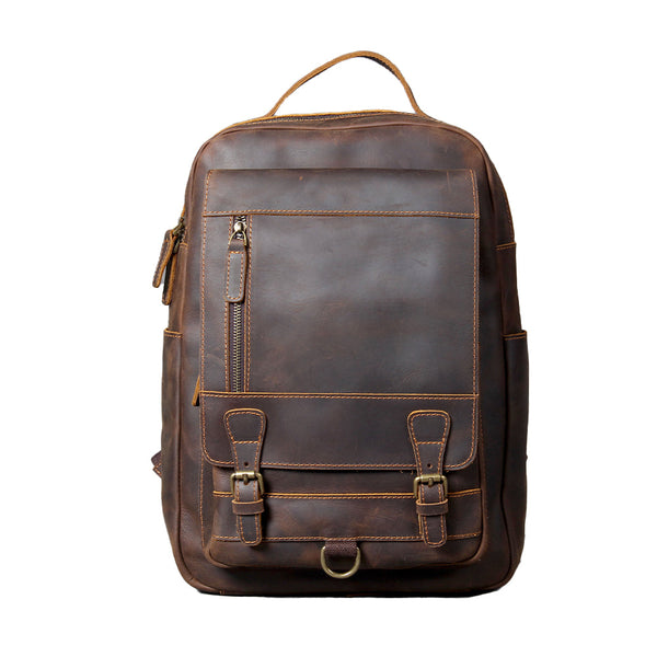 Tan Leather Backpack |