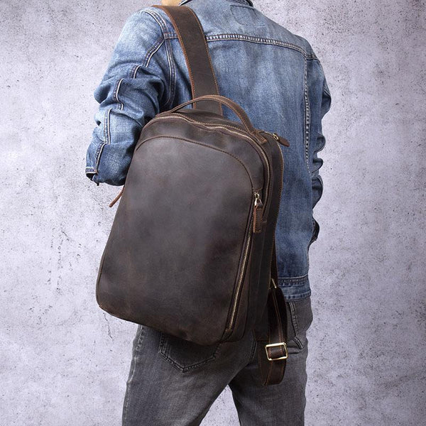 Tan Leather Rucksack |