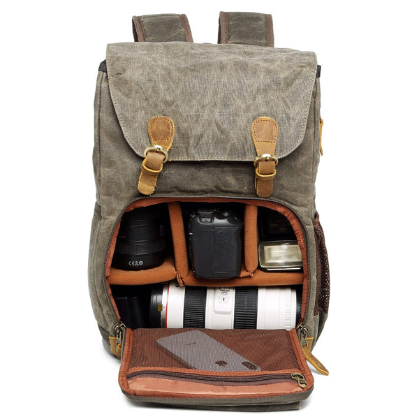 Waterproof Canvas Camera Backpack | 