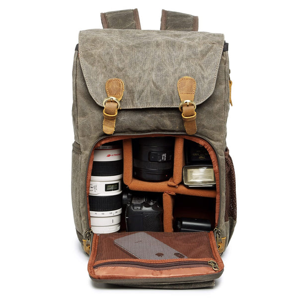 Waterproof Canvas Camera Backpack | 