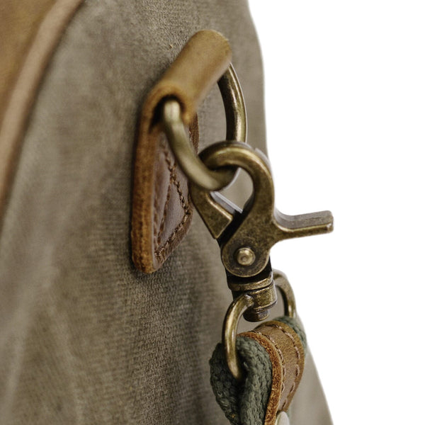 Waxed Canvas & Leather Sling Bag |