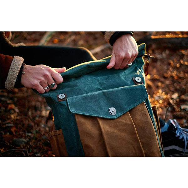 Waxed Canvas Roll Top Backpack |